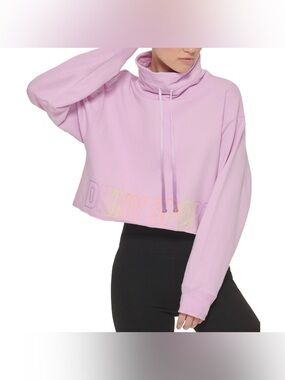 DKNY Sport Funnel Neck Cropped Sweatshirt